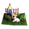 Fairy Garden Miniature Farm Dollhouse Cute Sheep & Breeder Micro Landscape