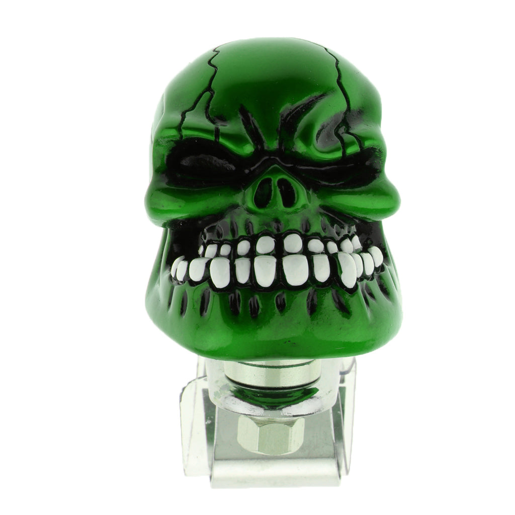 1PC Skull Head Car Steering Wheel Spinner Suicide Knob Handle Booster Green