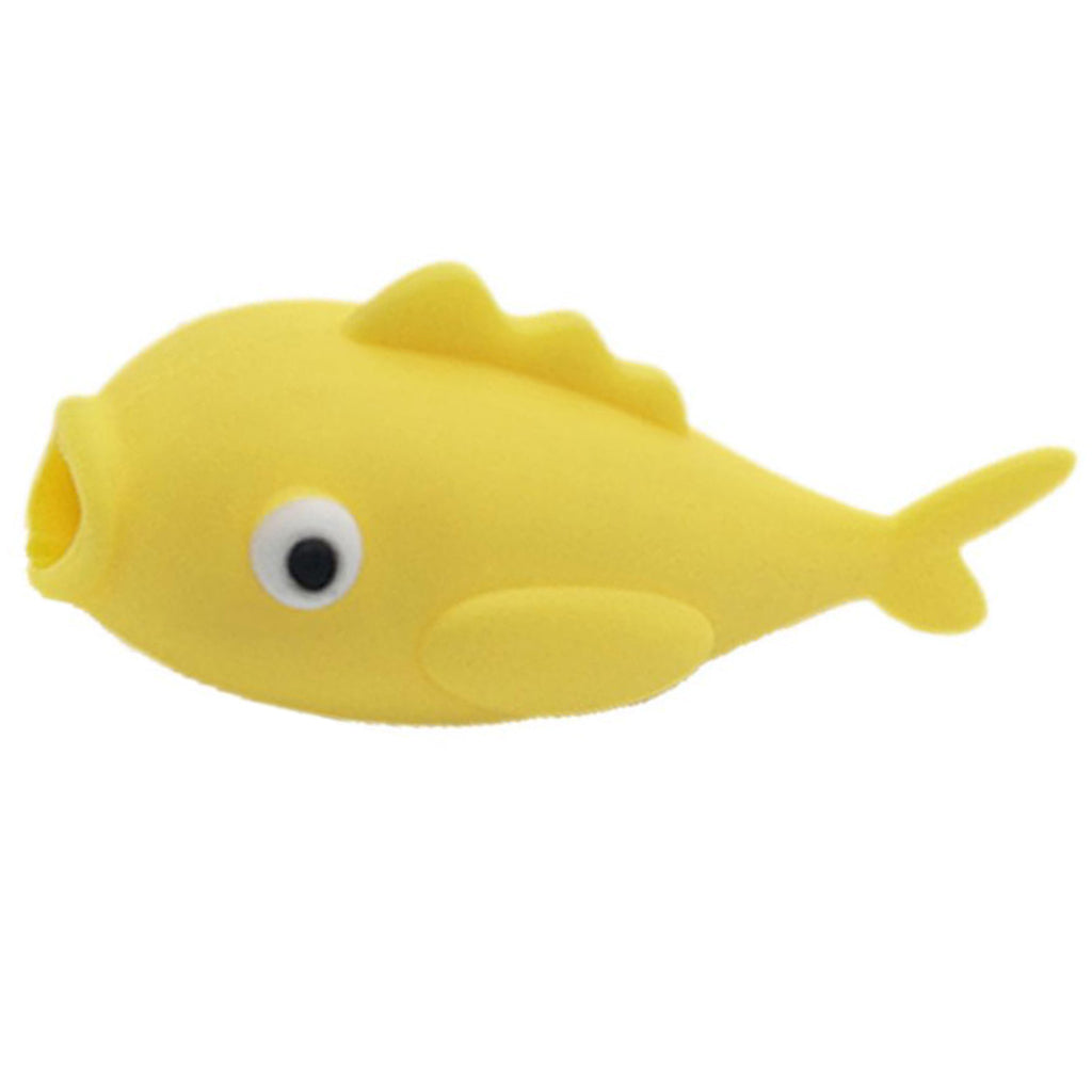 Cute Animal USB Charging Cable Case Saver Protector Yellow Striped Fish