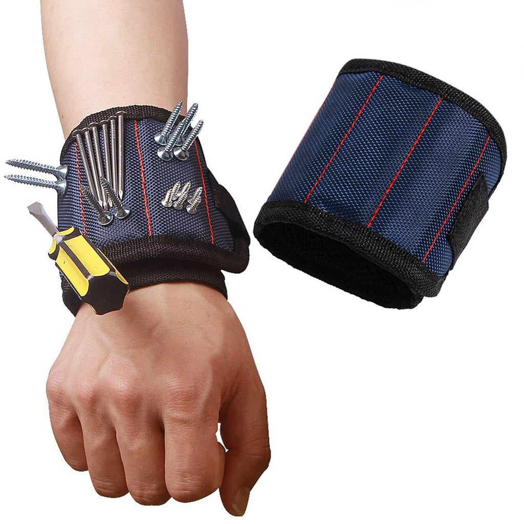 Super Strong Magnetic Wristband Tool Bag For Holding Screws Nails Dark Blue