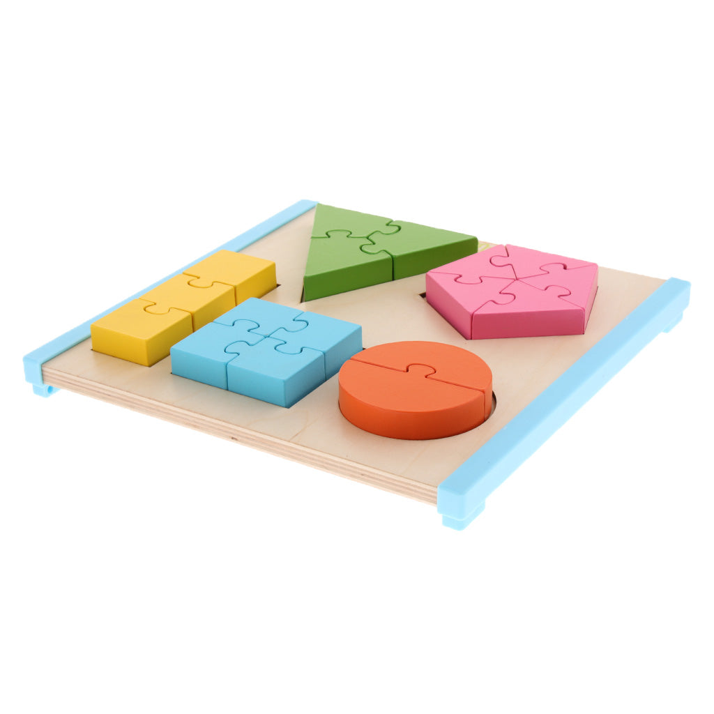 Geometry Shape Wooden Jigsaw Block Puzzle Children Education Toys Style 3