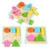 Load image into Gallery viewer, Geometry Shape Wooden Jigsaw Block Puzzle Children Education Toys Style 3