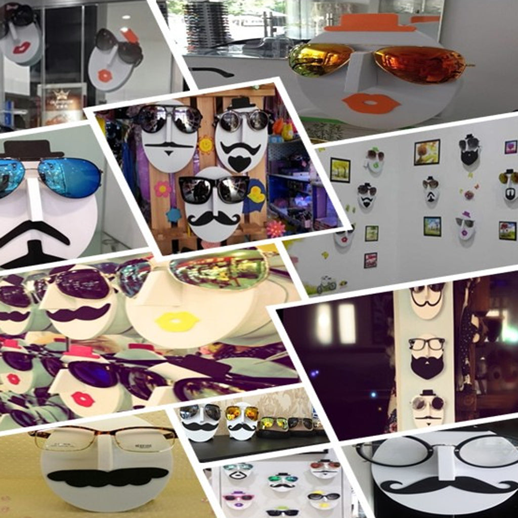 Mustache Face Eyeglasses Sunglasses Spectacles Display Stand Rack Style2