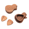 Wood Guitar Picks Plectrum+Pick Holder for Acoustic Electric Guitar Rosewood