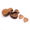 Wood Guitar Picks Plectrum+Pick Holder for Acoustic Electric Guitar Rosewood