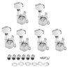 6R Locked String Guitar Tuning Pegs Tuner With Keys Small Square Head Silver