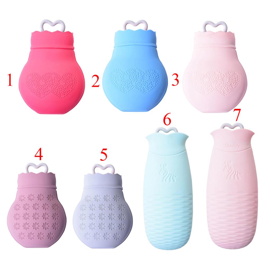 Silicone Hot Water Bottle Winter Warm Relaxing Heat Cold Therapy Red 01