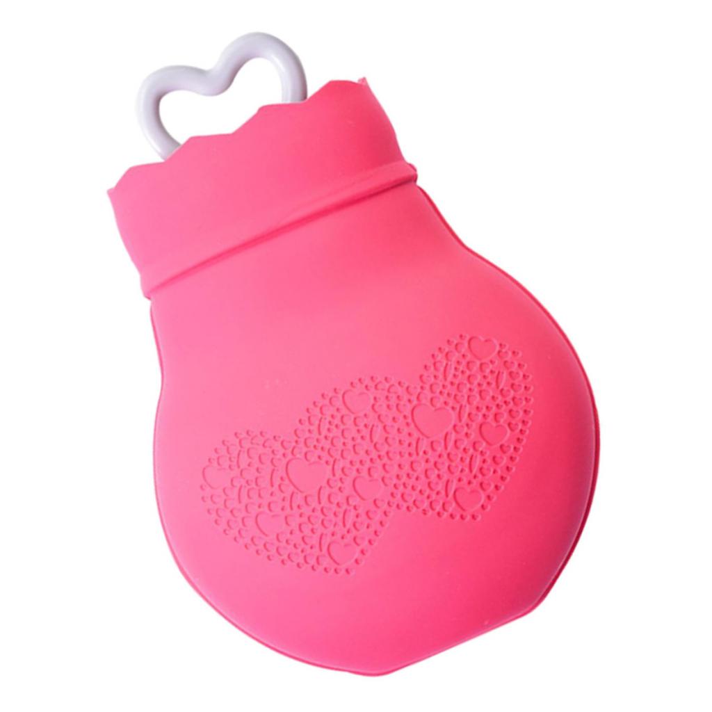 Silicone Hot Water Bottle Winter Warm Relaxing Heat Cold Therapy Red 01