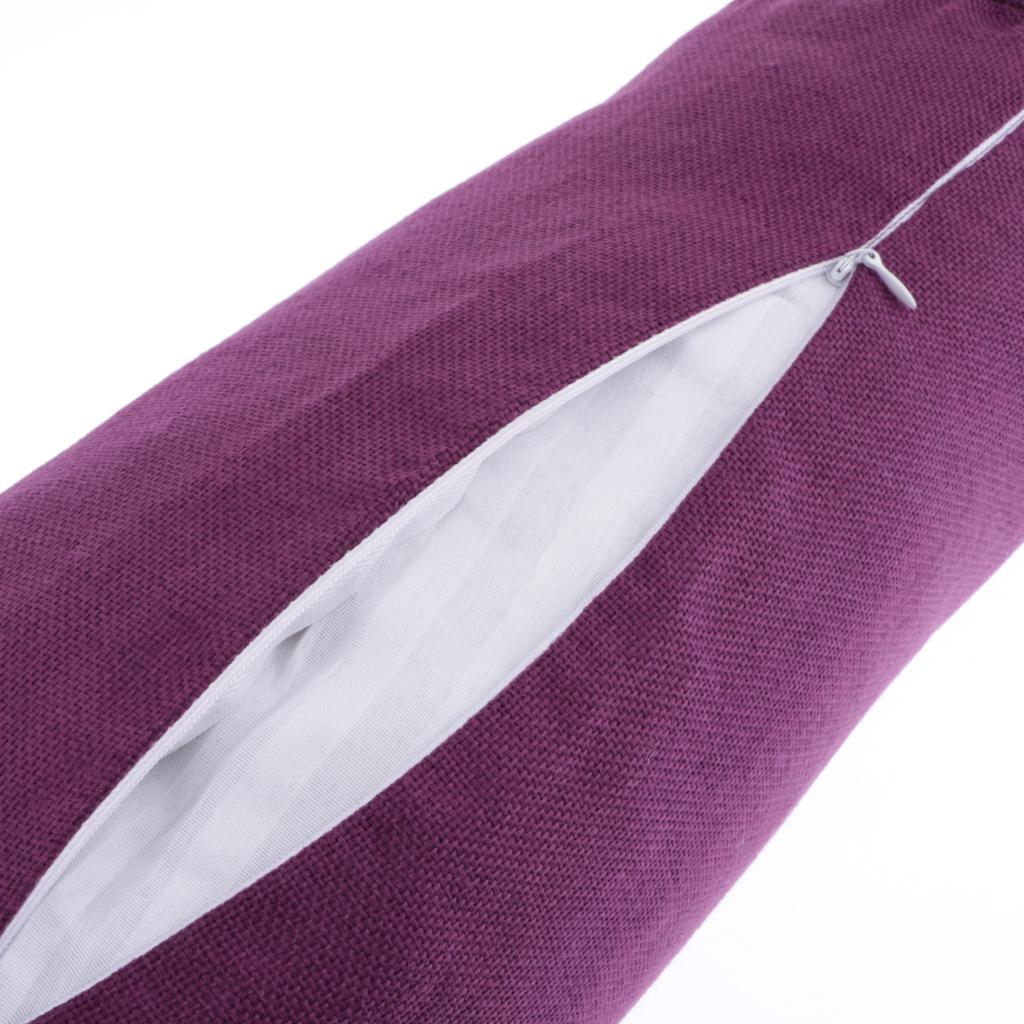 Soft Neck Roll Bolster Pillow Round Cervical Spine Support Pillo Purple