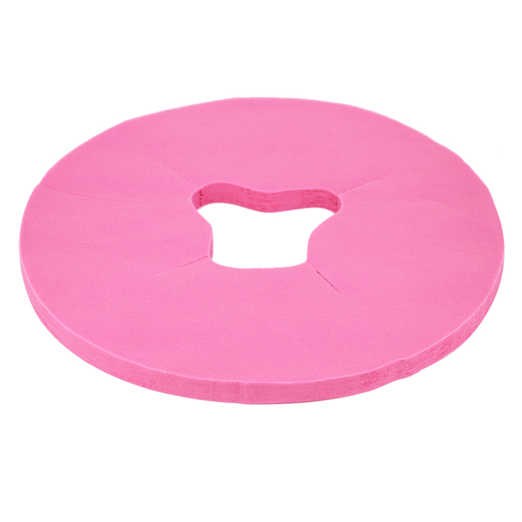 100Pcs Nonwoven Disposable Massage Face Cushion Headrest Cradle Cover Pink