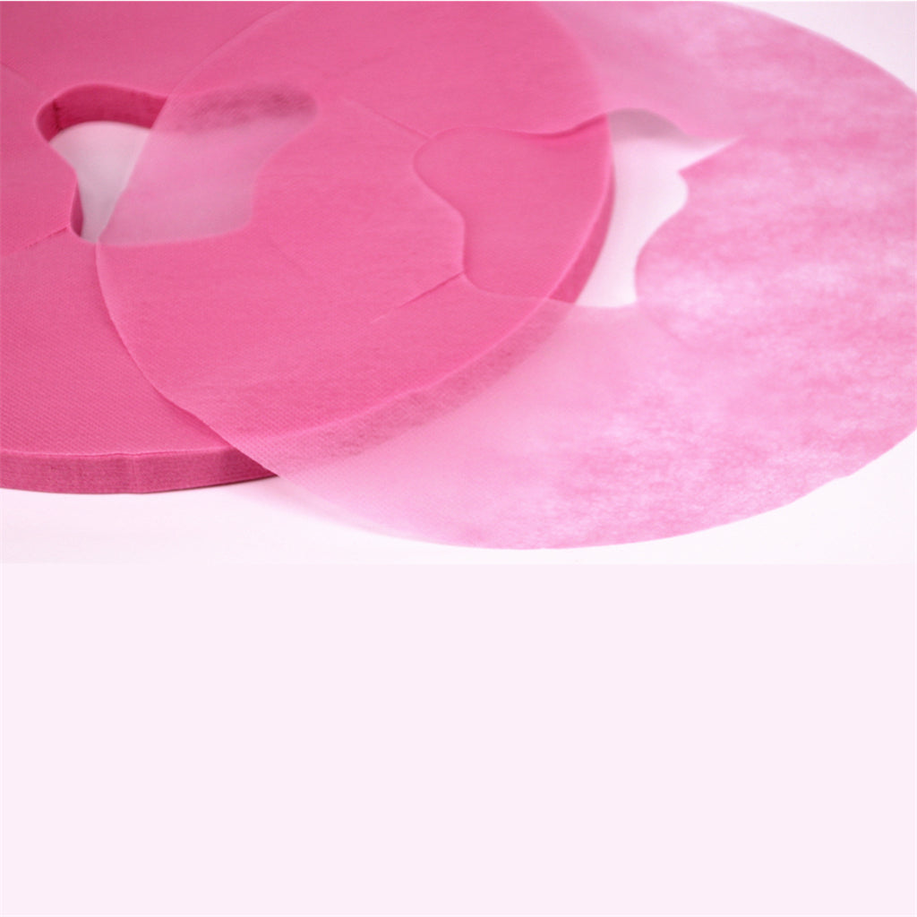 100Pcs Nonwoven Disposable Massage Face Cushion Headrest Cradle Cover Pink