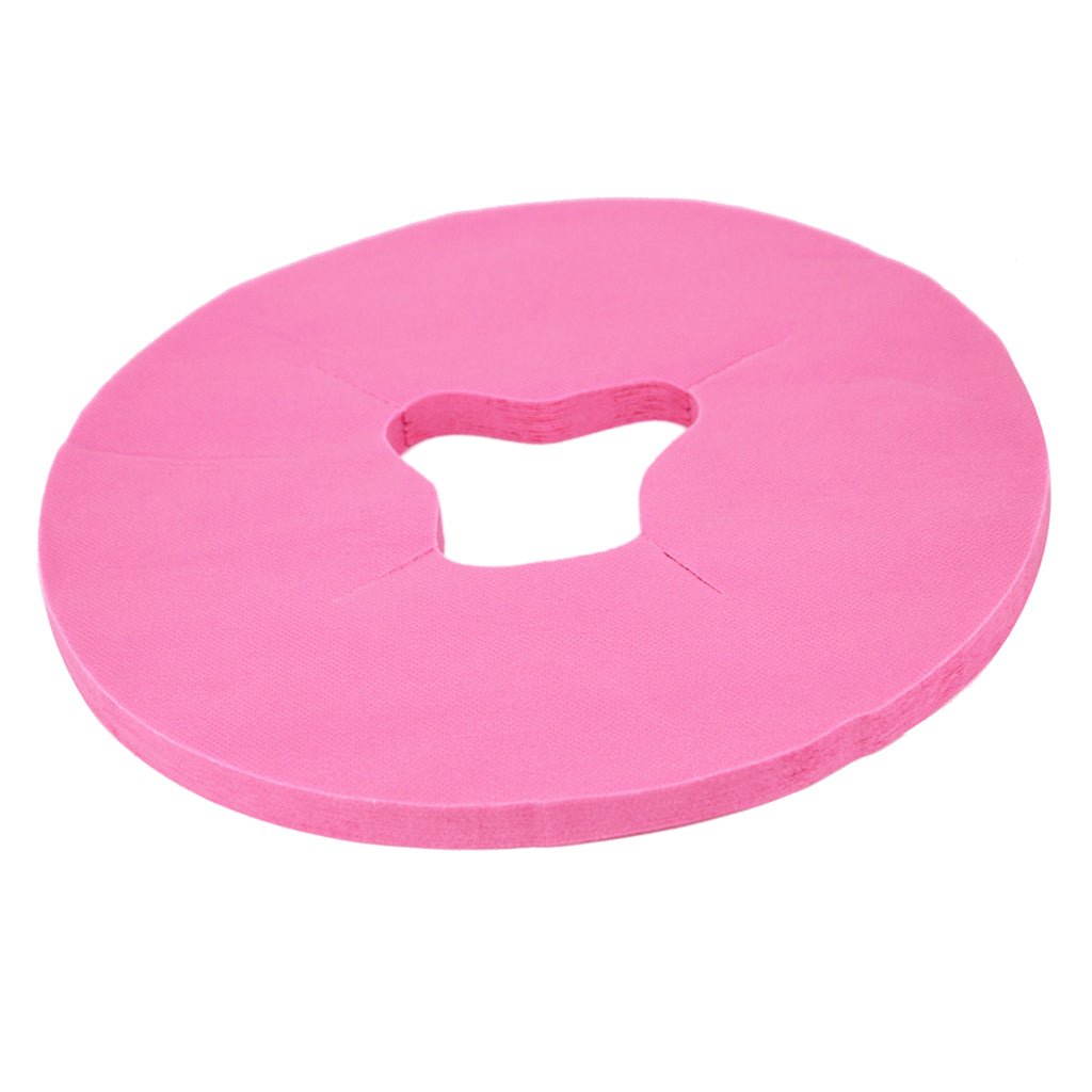 100Pcs Nonwoven Disposable Massage Face Cushion Headrest Cradle Cover Pink