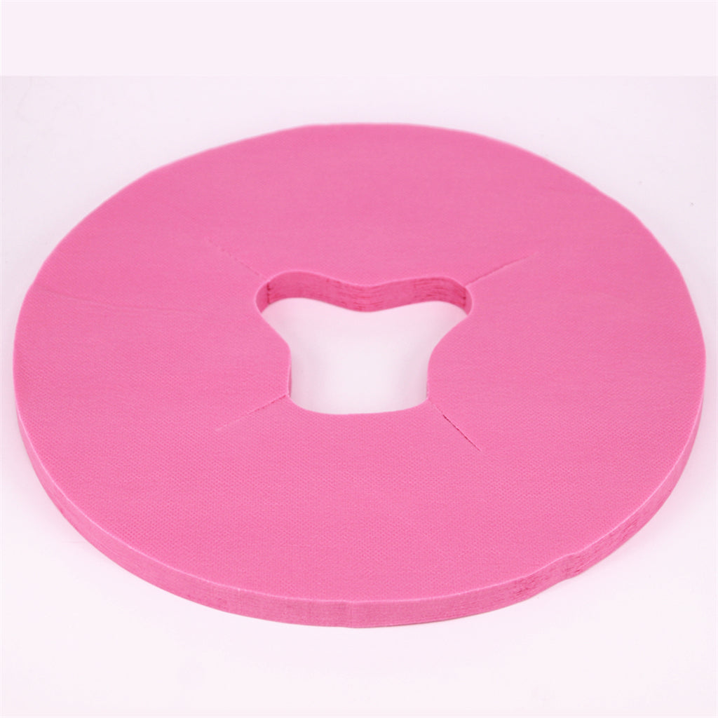 100Pcs Nonwoven Disposable Massage Face Cushion Headrest Cradle Cover Pink