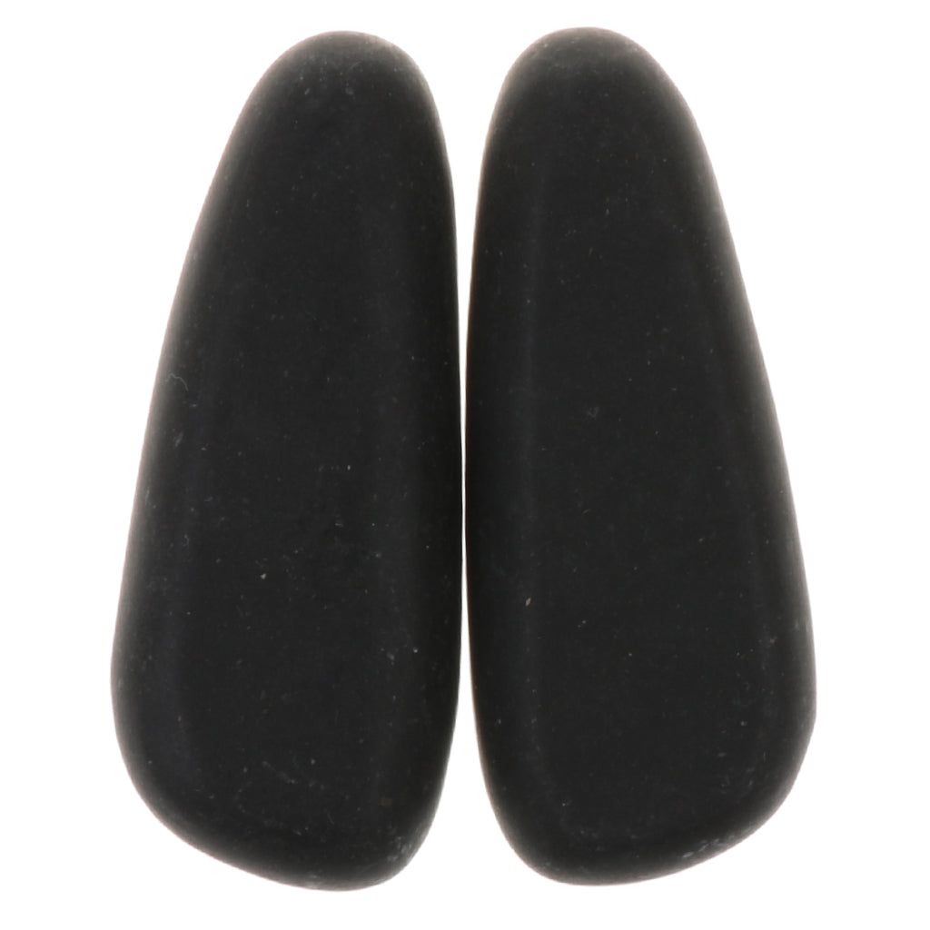 2X Fitness Black Hot Massage Energy Stones for Spa Relaxation 8x3.2x2cm