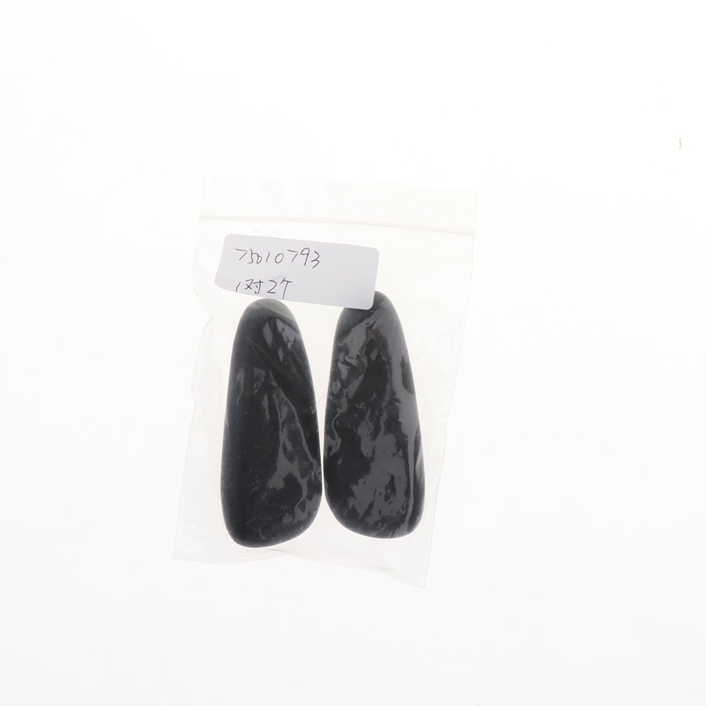 2X Fitness Black Hot Massage Energy Stones for Spa Relaxation 8x3.2x2cm