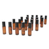 20 Pieces 5ml Essential Oil Roller Bottles Glass Perfume Bottles Dark Brown