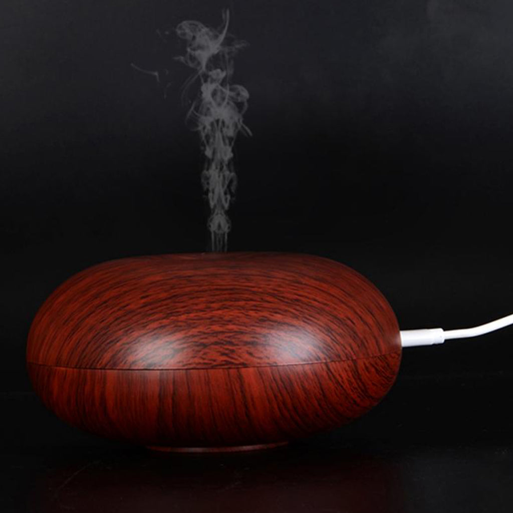 175ml Wood Grain Humidifier Mute Bedroom USB Spray Humidifiers Dark Brown