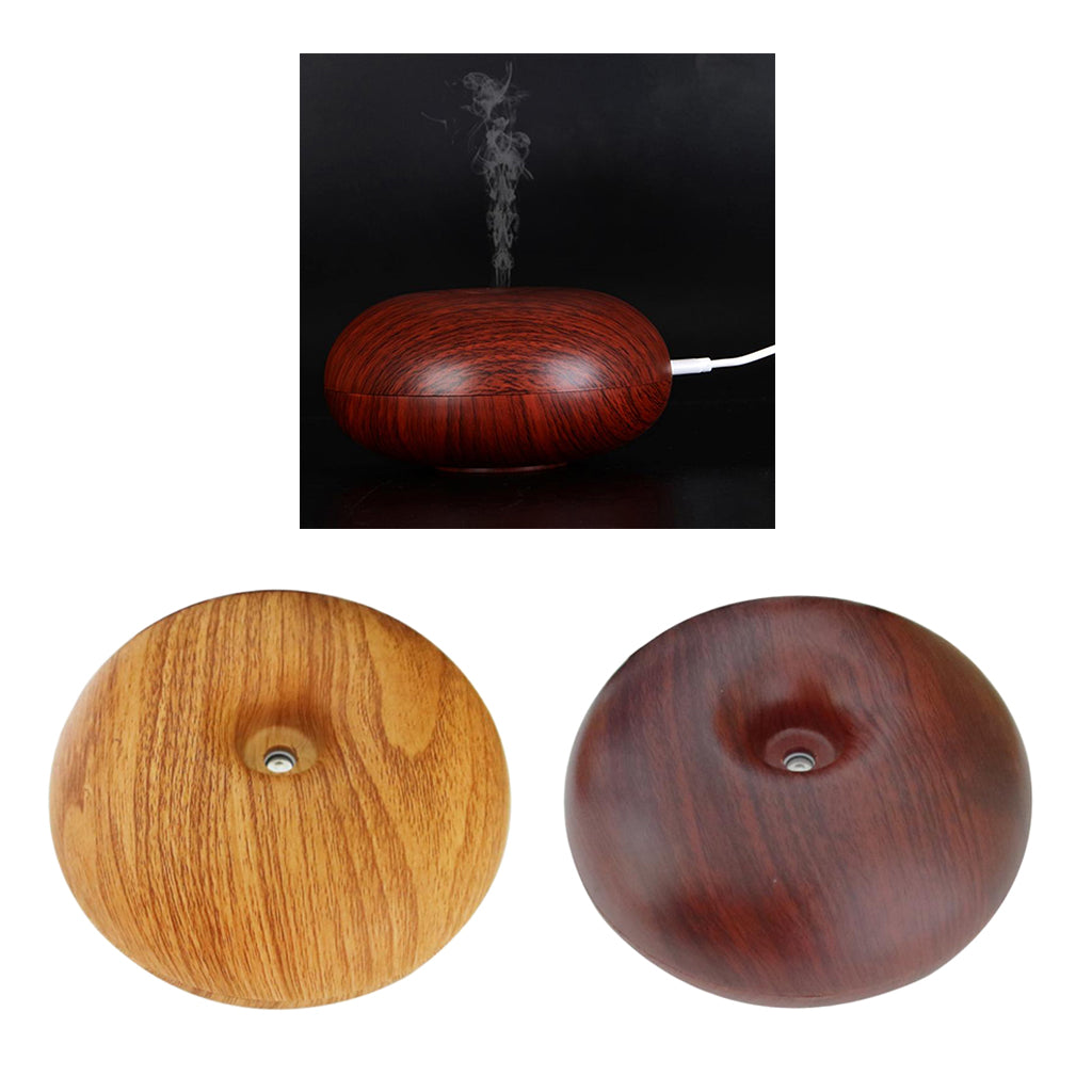 175ml Wood Grain Humidifier Mute Bedroom USB Spray Humidifiers Dark Brown