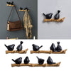 Resin Birds Wall-Mount Hanger Hook Handbag Hat Key Holder Home Decor 2 Birds