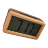 Wooden Electronic Smart Clock Date Temperature Dispaly Clock Brown