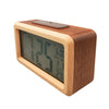 Wooden Electronic Smart Clock Date Temperature Dispaly Clock Brown