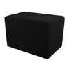 Stretch Ottoman Pouf Cover Footrest Stool Slipcover Protector B Black