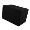 Stretch Ottoman Pouf Cover Footrest Stool Slipcover Protector B Black