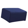 Stretch Ottoman Pouf Cover Footrest Stool Slipcover Protector a Dark Blue