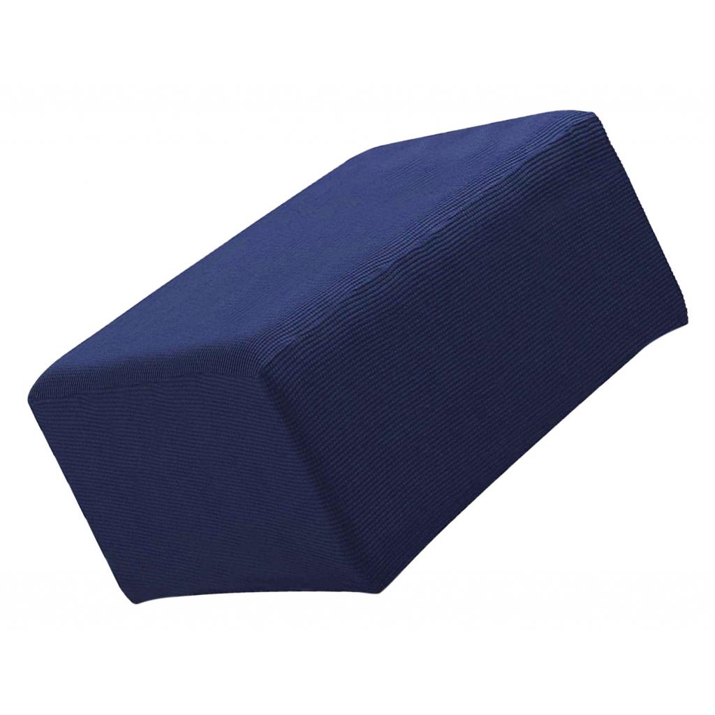 Stretch Ottoman Pouf Cover Footrest Stool Slipcover Protector a Dark Blue