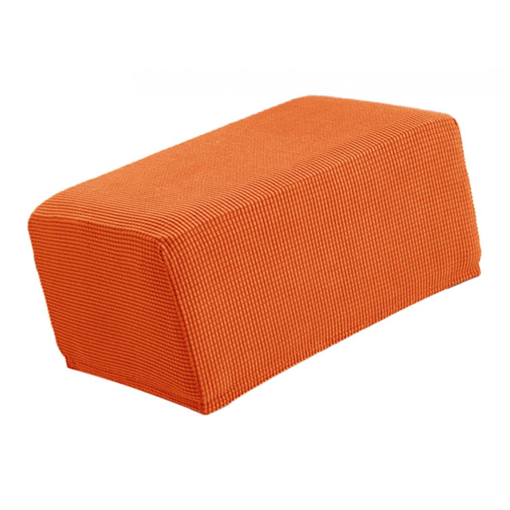 Stretch Ottoman Pouf Cover Footrest Stool Slipcover Protector a Orange