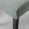 Jacquard Knitted Stretch Removable Dining Chair Cover Slipcover Light Green