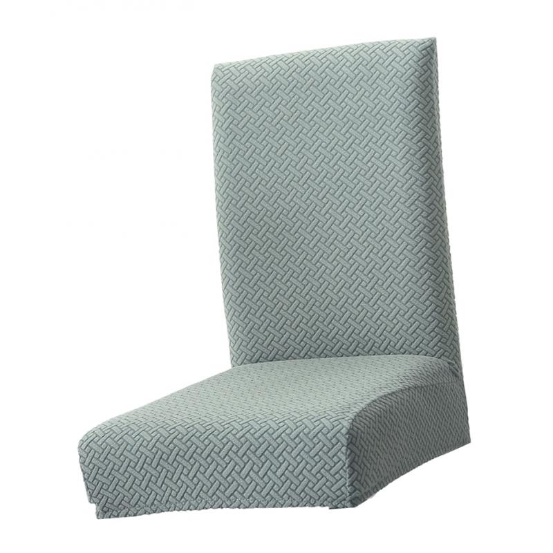 Jacquard Knitted Stretch Removable Dining Chair Cover Slipcover Light Green