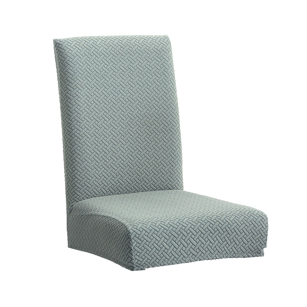 Jacquard Knitted Stretch Removable Dining Chair Cover Slipcover Light Green