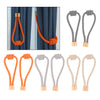 1 Pair of Modern Knotted Curtain Tiebacks Holdback with Magnetic Orange