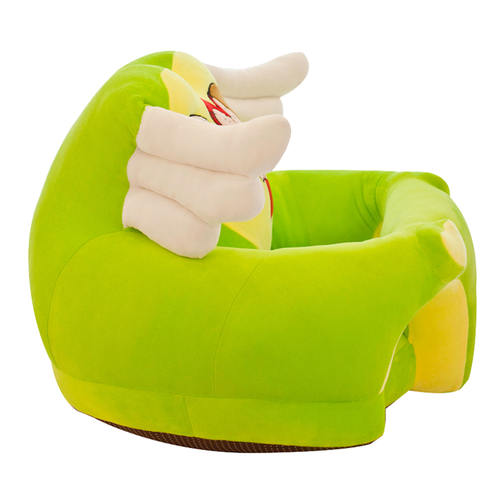 Cartoon Baby Toddler Learn to Sit Fold Sofa Chairs Armchair Cover Green