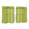 Window Voile Sheer Curtain Valance Tiers Green 74x90cm