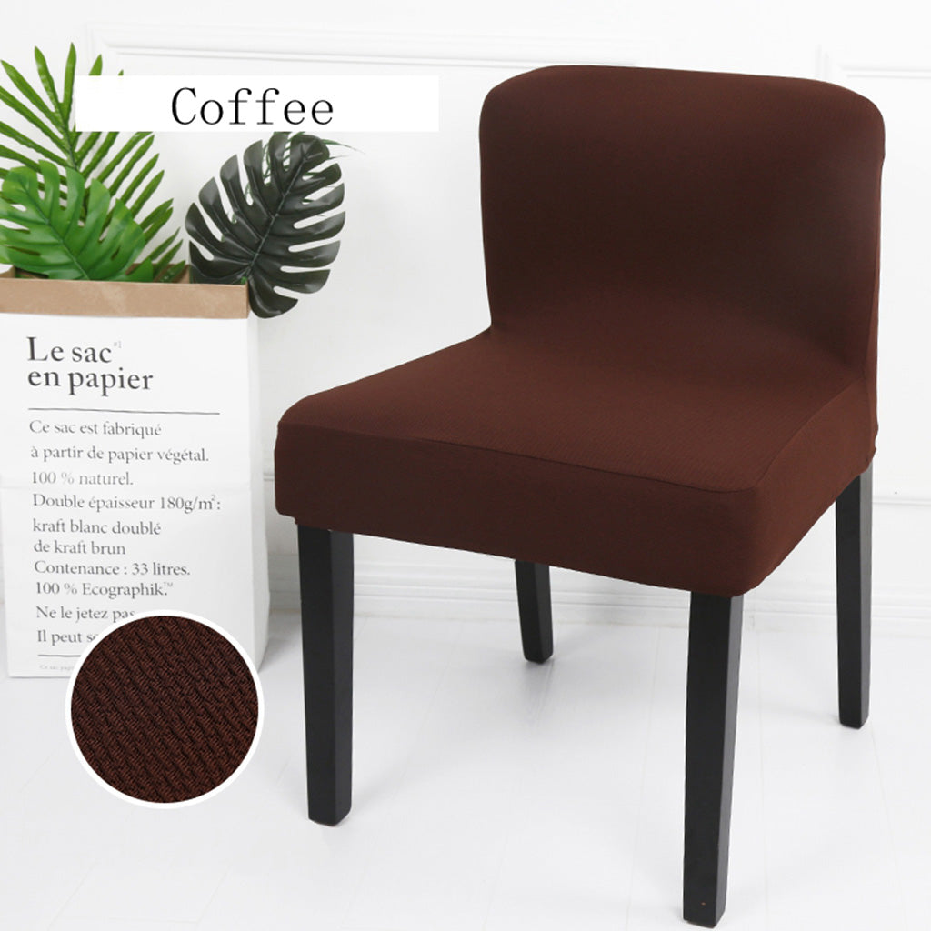 Short Low Back Stretch Dining Chair Cover Bar Stool Seat Slipcover Coffee