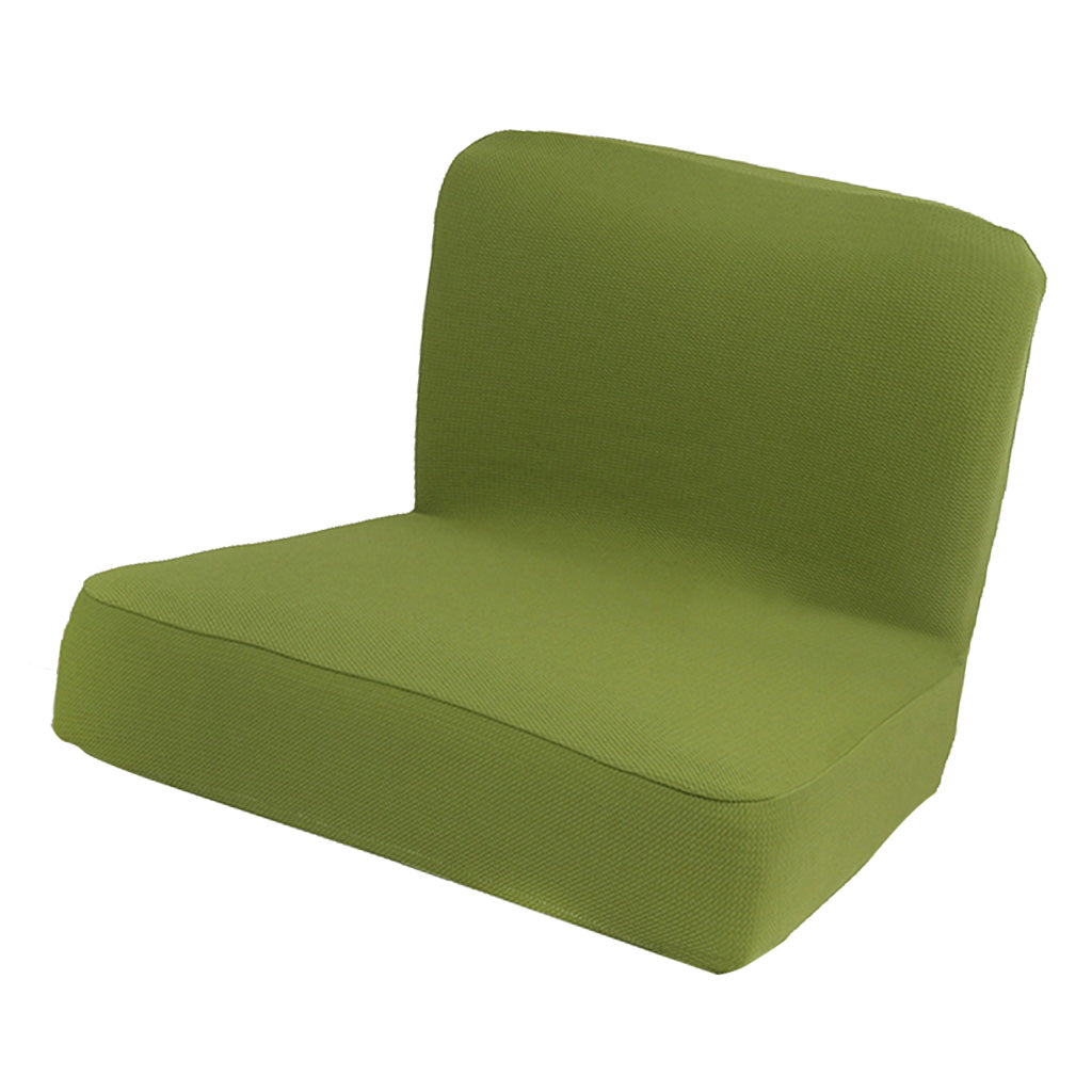 Short Low Back Stretch Dining Chair Cover Bar Stool Seat Slipcover Green