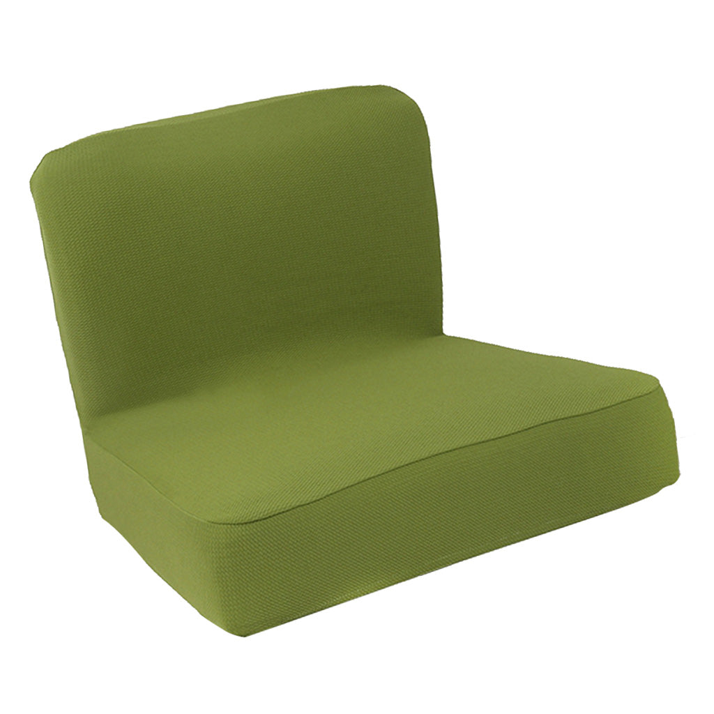 Short Low Back Stretch Dining Chair Cover Bar Stool Seat Slipcover Green