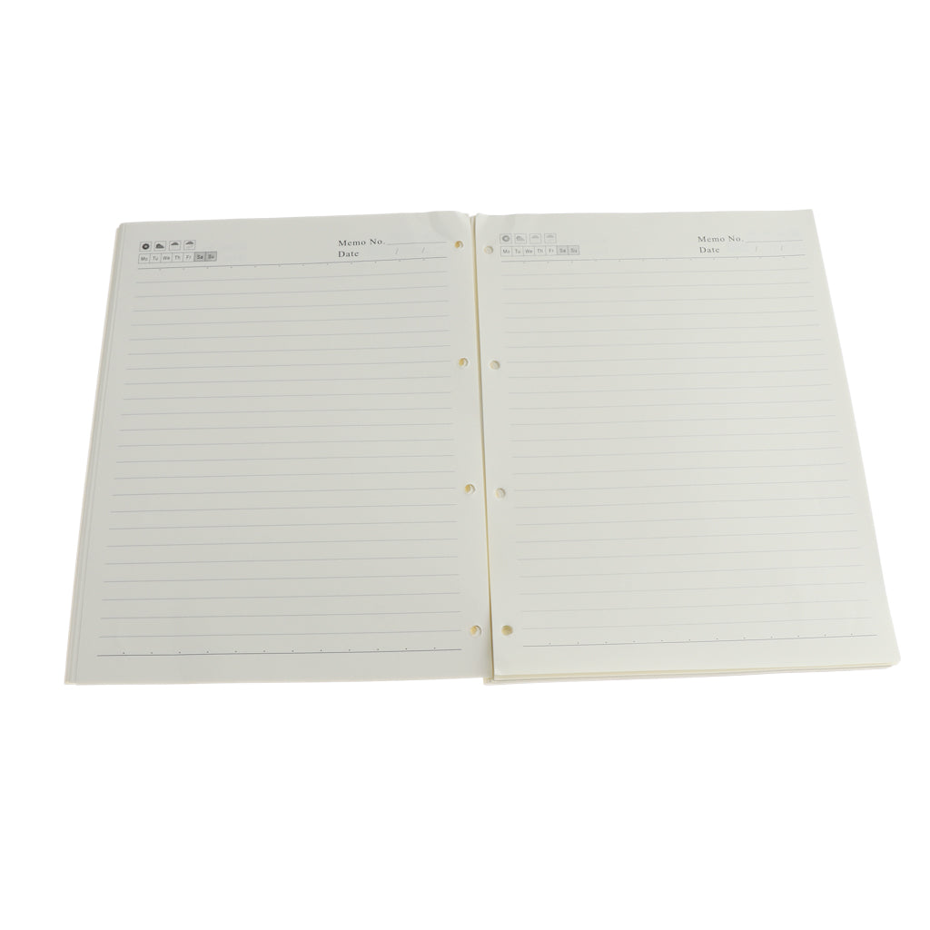 80 Sheets Refillable Lined Paper Inserts for Notebook Binder A4 Size 4 Holes