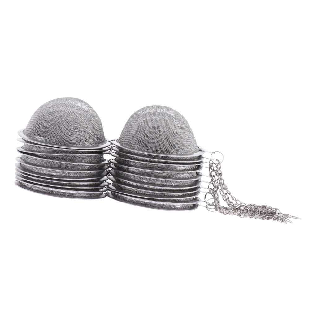 10 Pieces Stainless Steel Mesh Tea Ball Tea Strainer Filter with Chain 4.5cm