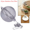 10 Pieces Stainless Steel Mesh Tea Ball Tea Strainer Filter with Chain 4.5cm