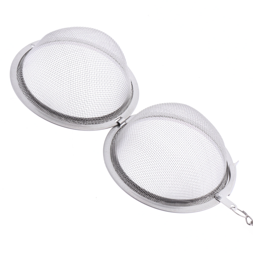 10 Pieces Stainless Steel Mesh Tea Ball Tea Strainer Filter with Chain 4.5cm