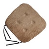 Stripe Cushion Square Cotton Chair Pads with Ties Soft Seat Pads Coffee