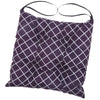 Square Cotton Dining Chair Seat Cushion Pad with Ties Grid Purple-35cm