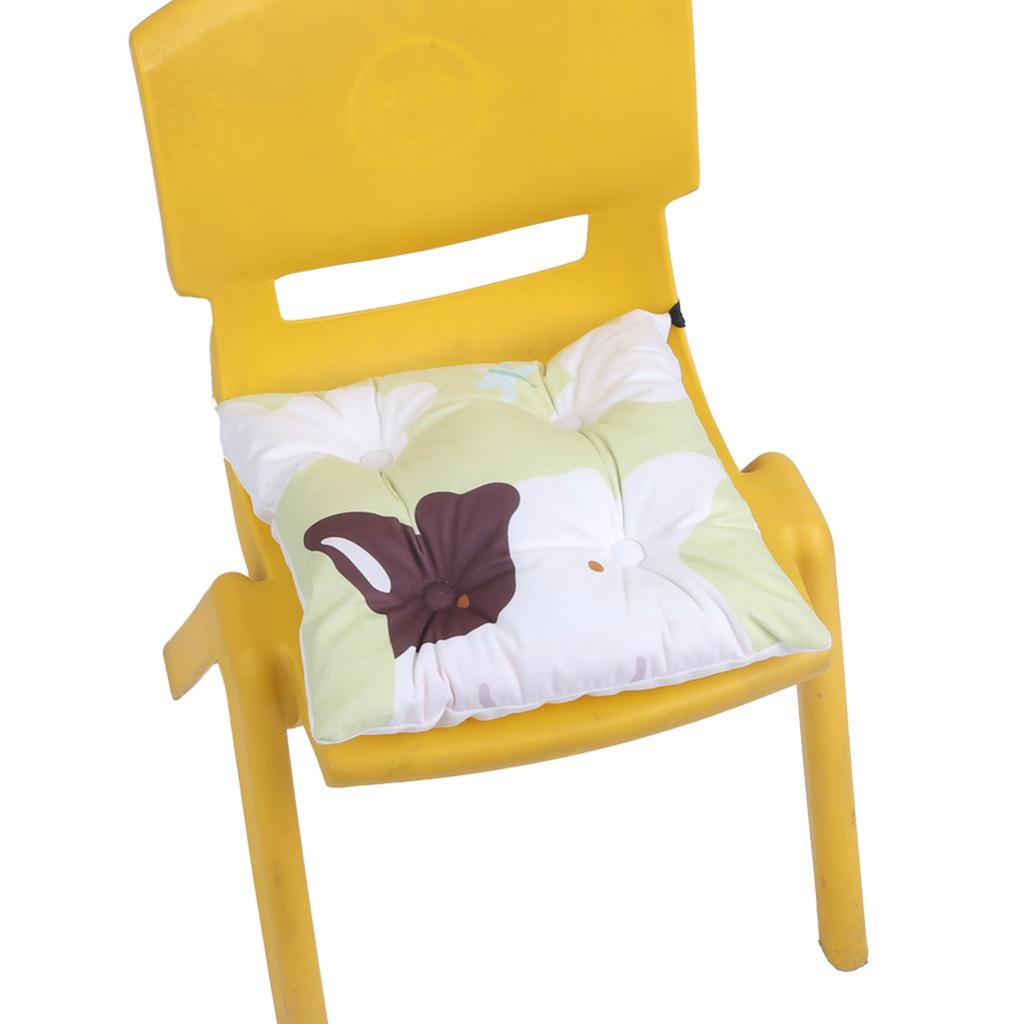 Square Cow Baby Children Chair Cushion Pads with Strap 35x35cm