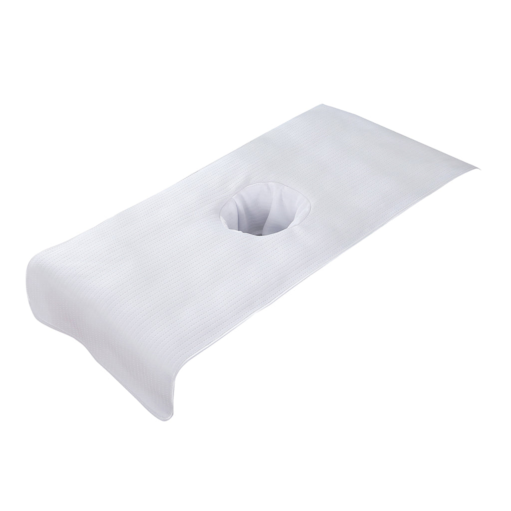 Soft Beauty Massage SPA Treatment Bed Cover Sheet With Breath Hole White