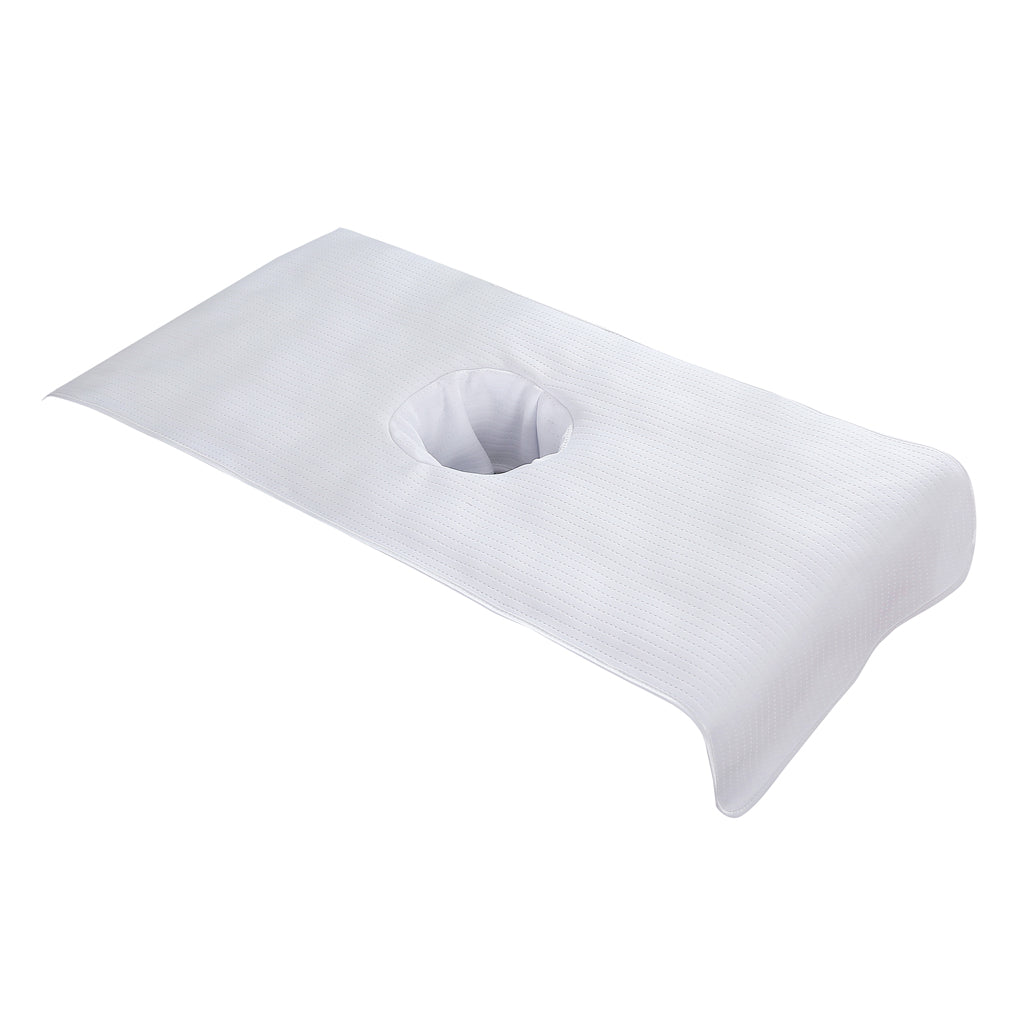 Soft Beauty Massage SPA Treatment Bed Cover Sheet With Breath Hole White