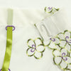 Roman Curtain Butterfly Tie Up Yarn Embroidered Sheer 150x80cm Purple