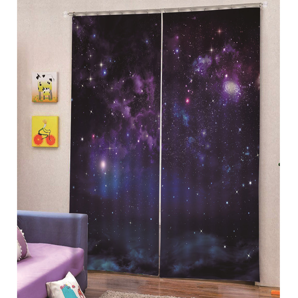 Starry Sky Printed 3D Window Curtains for Living Room Bedroom Decor 150x166cm